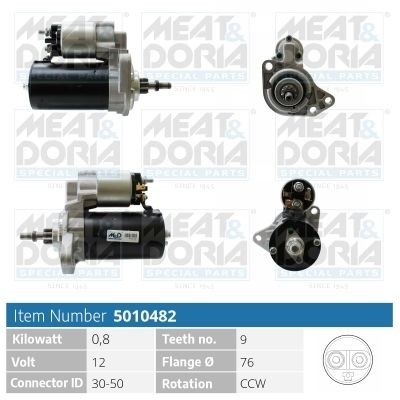MEAT & DORIA 5010482 Starter motor 055911023R