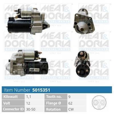 MEAT & DORIA 5015351 Starter motor 77 01 499 615