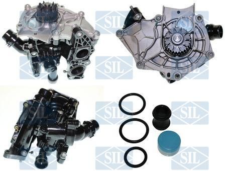 Saleri SIL with gaskets/seals, without coolant regulator, Thermostat fitted in water pump, with lid, Mechanical, Housing with Plastic Lid Water pumps PA1532BH buy