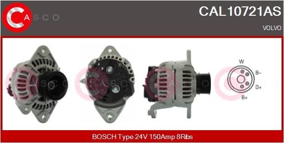 CASCO CAL10721AS Lichtmaschine für VOLVO FH II LKW in Original Qualität