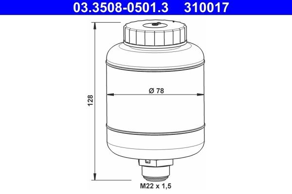 03.3508-0501.3 ATE Bremsflüssigkeitsbehälter für DAF online bestellen