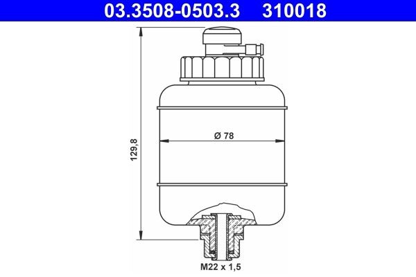 ATE Expansion Tank, brake fluid 03.3508-0503.3