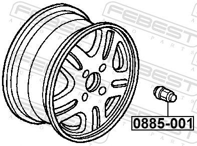 FEBEST Wheel Nut 0885-001