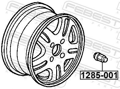 FEBEST Wheel Nut 1285-001