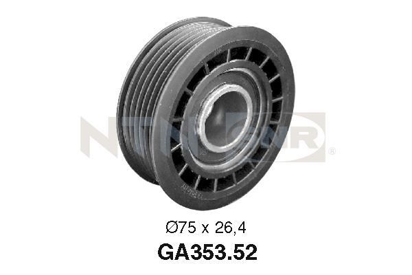 SNR GA353.52 Deflection / Guide Pulley, v-ribbed belt 90 409 238
