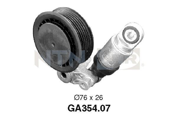SNR GA354.07 Tensioner pulley, v-ribbed belt VW CALIFORNIA 2019 in original quality