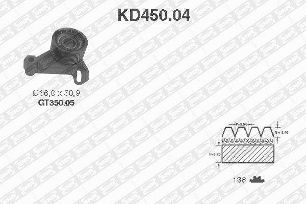 SNR KD45004 Cambelt kit BMW E34 524 td 115 hp Diesel 1988 price