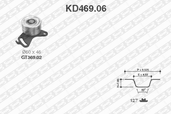 SNR KD469.06 Timing belt kit 13505 54010