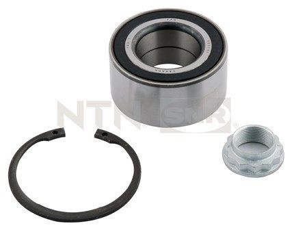SNR R150.27 Wheel bearing kit with rubber mount, with gear