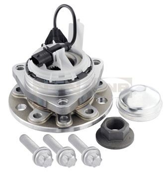 R153.40 SNR Wheel hub assembly SAAB with rubber mount, with integrated magnetic sensor ring, 137 mm