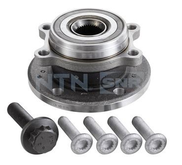 R154.56 Hub bearing & wheel bearing kit R154.56 SNR with rubber mount, with integrated magnetic sensor ring, 136 mm