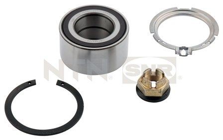 R155.76 SNR Wheel hub assembly DACIA with rubber mount, with integrated magnetic sensor ring, 77 mm