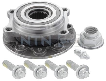 SNR R160.31 Wheel bearing kit with rubber mount, with integrated magnetic sensor ring, 135 mm