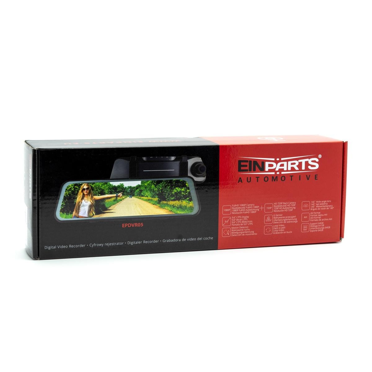 EINPARTS EPDVR05 DVR auto 9.6 Inch, 1080p, Angolo di visione 170°