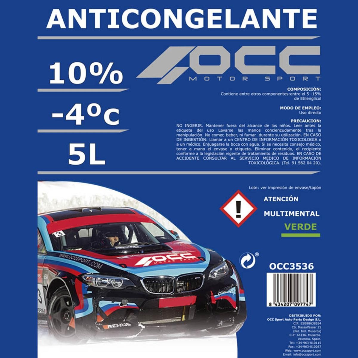Occ Motorsport Glycol coolant OCC3536