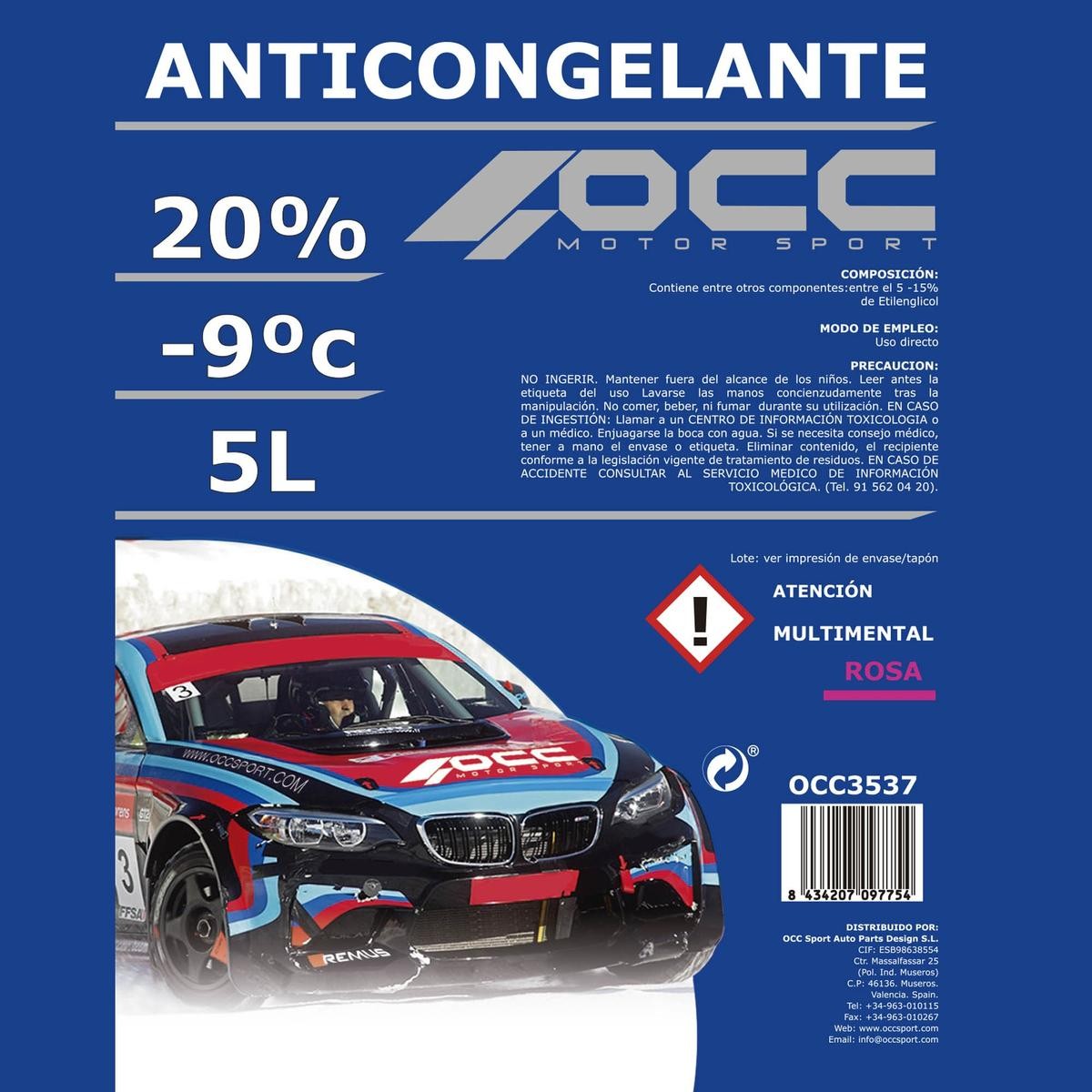 Occ Motorsport Glycol coolant OCC3537