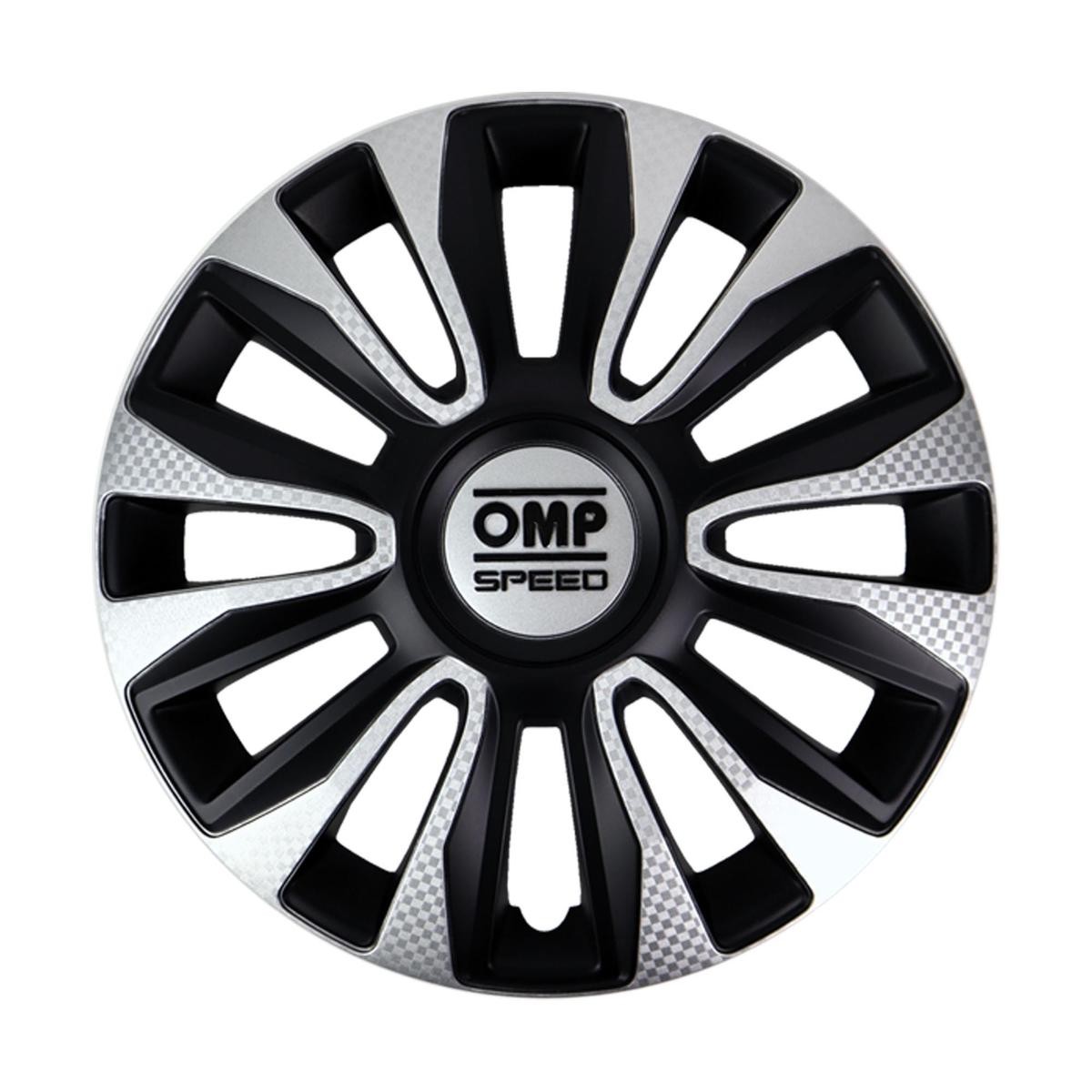 OMP OMPS07011422 Car wheel trims OPEL Corsa D Hatchback (S07) 14 Inch black/silver, Carbon