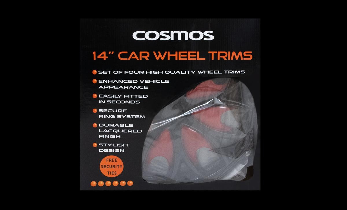 Cosmos 62779 Wheel trims 14 Inch black, red