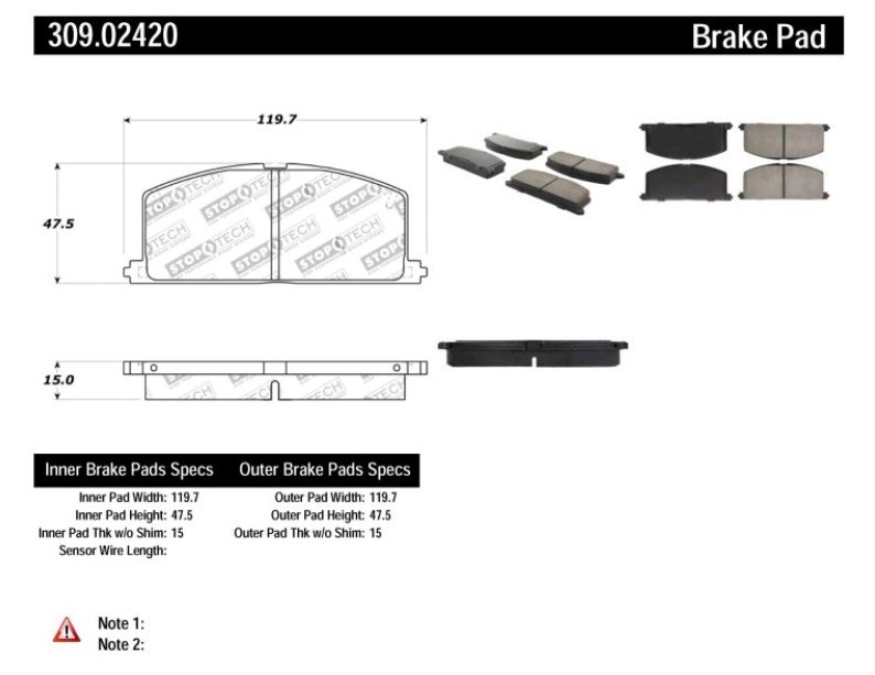 30902420 Disc brake pads STOPTECH 21294 review and test