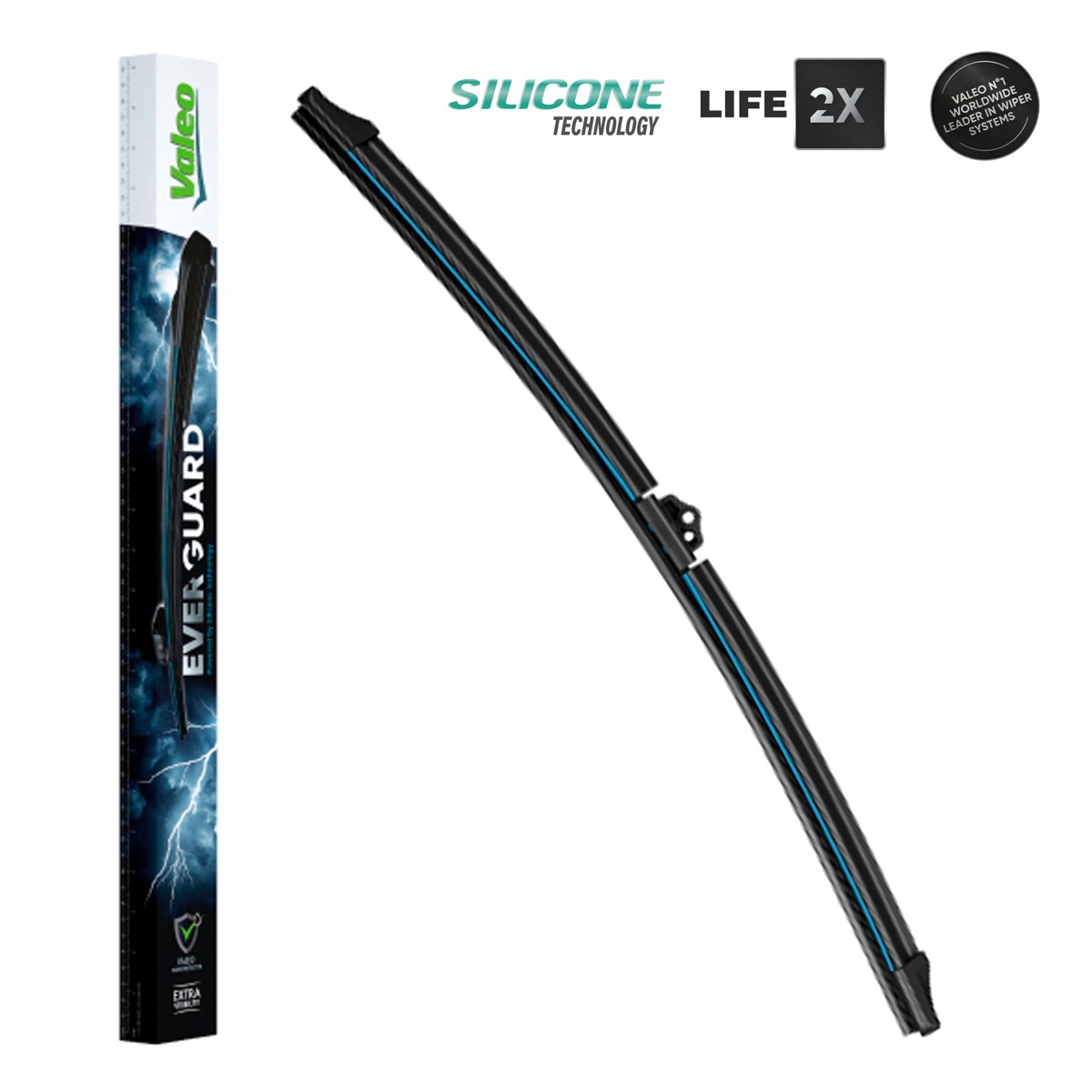 VSF45 VALEO EVERGUARD, SILICONE SINGLE 450 mm Front, Flat wiper blade, with spoiler, for left-hand/right-hand drive vehicles, 18 Inch Styling: with spoiler, Left-/right-hand drive vehicles: for left-hand/right-hand drive vehicles Wiper blades 566005 buy