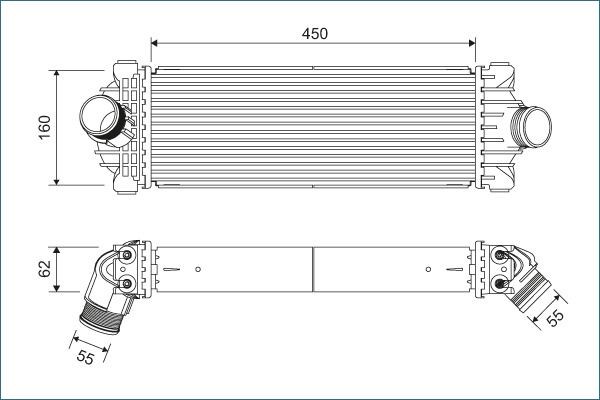 Ford FIESTA Intercooler charger 19333351 VALEO 822933 online buy