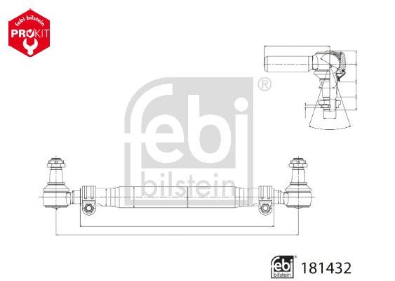 181432 FEBI BILSTEIN Inner track rod end IVECO Front Axle, with nut