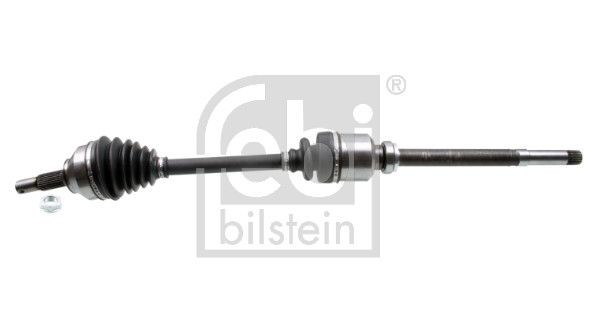 181524 FEBI BILSTEIN CV axle PEUGEOT Front Axle Right, with nut