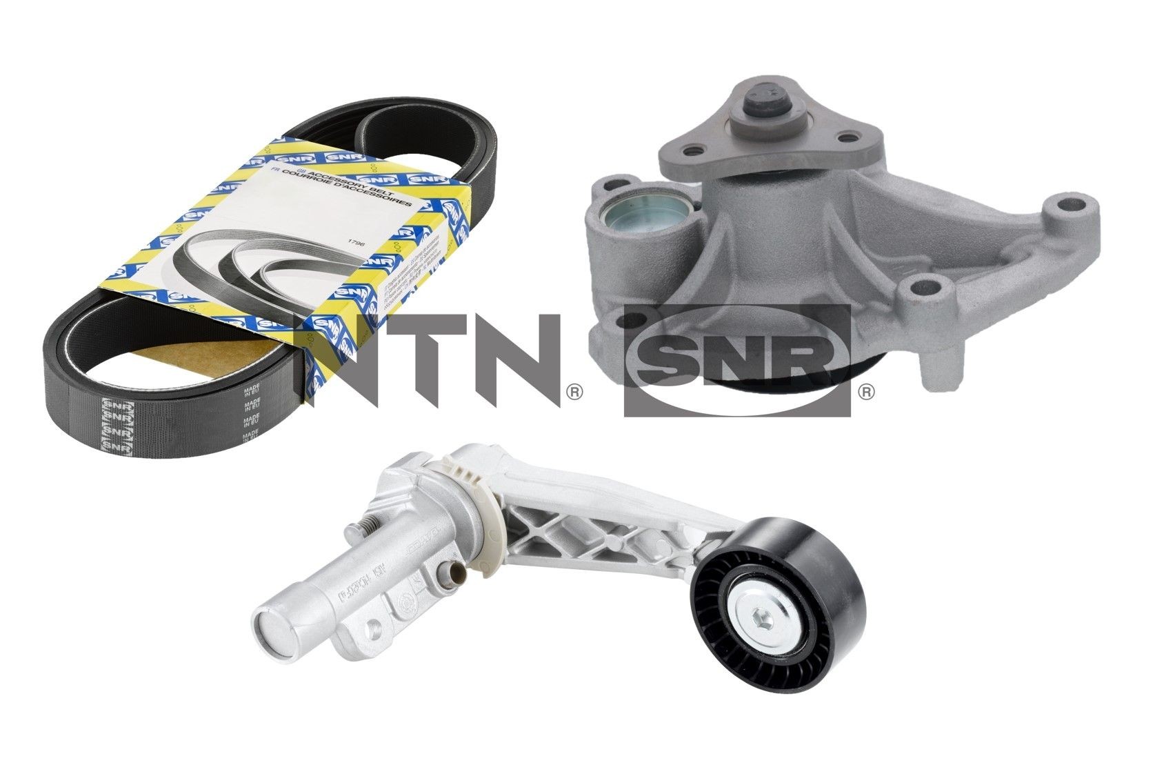Mini Coupe Water Pump + V-Ribbed Belt Kit SNR KAP859.400 cheap