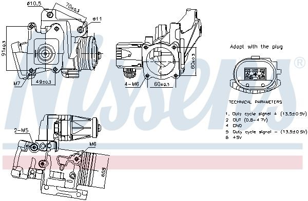 NISSENS without EGR cooler Exhaust gas recirculation valve 98387 buy