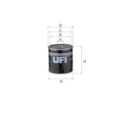 Original UFI Engine oil filter 23.751.00 for ALFA ROMEO MITO