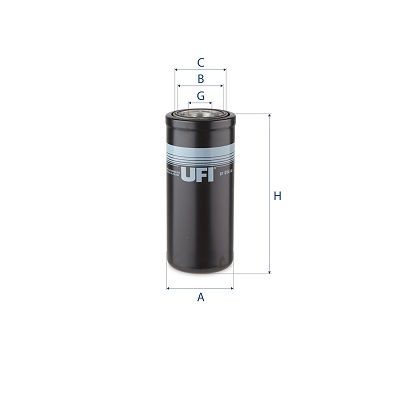 UFI 87.014.00 Filter, operating hydraulics 96 mm