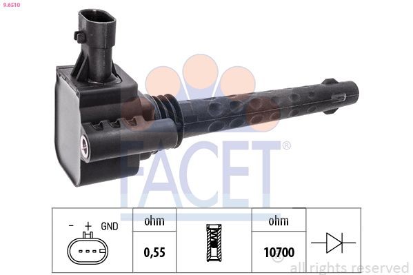 Great value for money - FACET Ignition coil 9.6510
