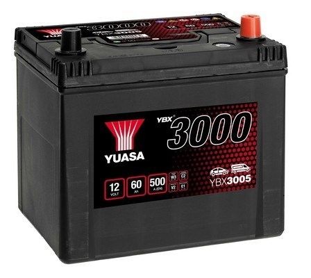 B100078 BTS TURBO Car battery NISSAN 12V 60Ah 500A N with handles, with load status display