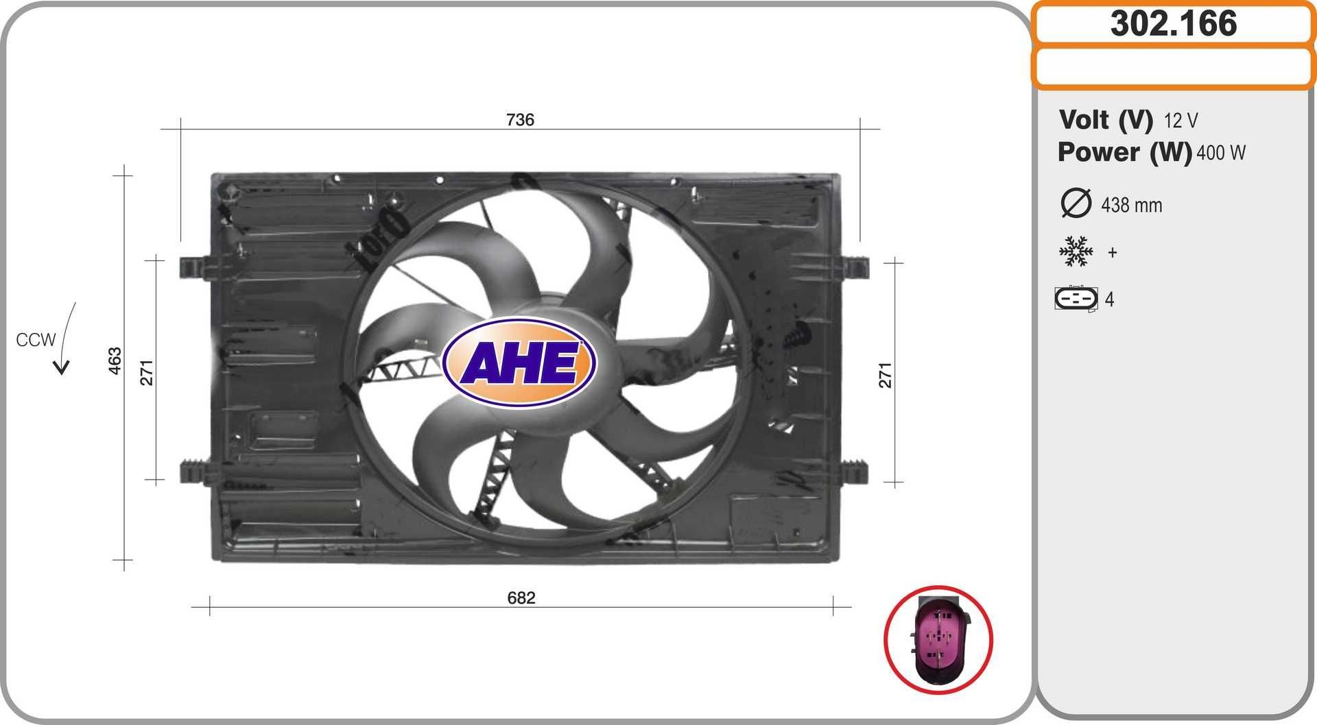 AHE 302166 Cooling fan AUDI Q3 Sportback (F3N) 40 TDI quattro 190 hp Diesel 2020 price