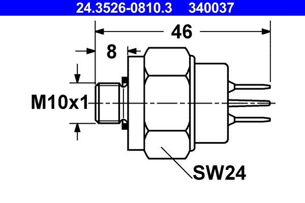ATE 24.3526-0810.3 Bremslichtschalter für MERCEDES-BENZ UNIMOG LKW in Original Qualität