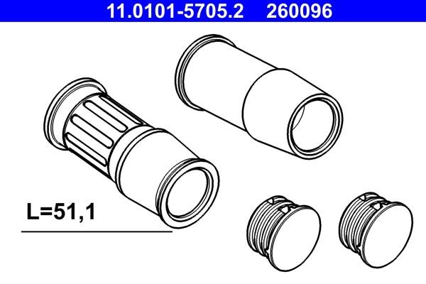 260096 ATE Guide Sleeve Kit, brake caliper 11.0101-5705.2 buy