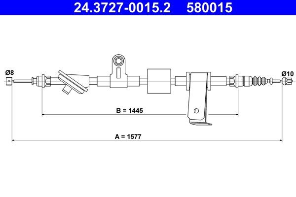 Cięgno, hamulec postojowy ATE 24.3727-0015.2 Recenzji