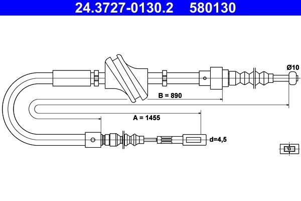 Audi A4 Emergency brake 194088 ATE 24.3727-0130.2 online buy