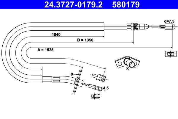 Mercedes SPRINTER Emergency brake 194153 ATE 24.3727-0179.2 online buy
