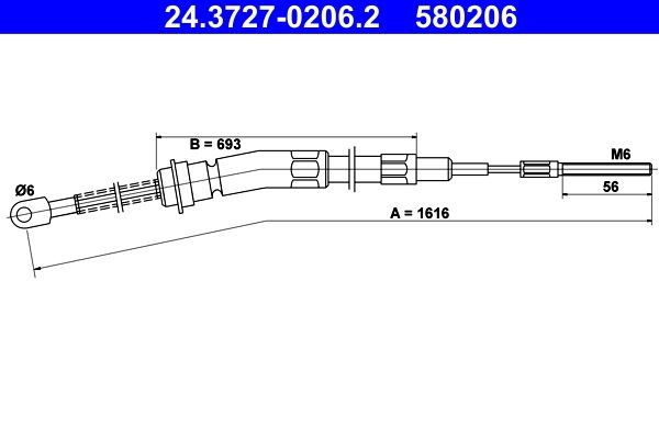 BMW 3 Series Parking brake kit 194172 ATE 24.3727-0206.2 online buy