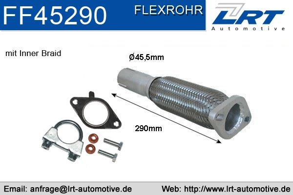 Flexrör avgassystem FF45290 LRT — bara nya delar