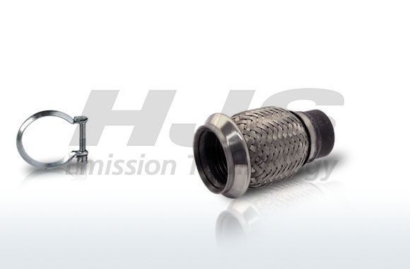 HJS 83 00 8308 Flex Hose, exhaust system 45 x 127 mm, with flange, with mounting parts, Flexible