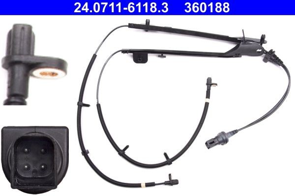 ATE 24.0711-6118.3 Ford FIESTA 2008 Anti lock brake sensor