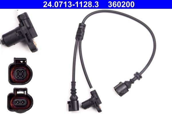 ATE 24.0713-1128.3 ABS sensor 474mm, prepared for wear indicator