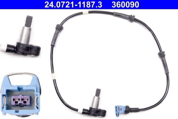 360090 ATE 715mm Length: 715mm Sensor, wheel speed 24.0721-1187.3 buy