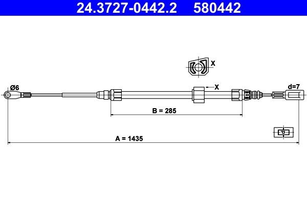 Mercedes SPRINTER Parking brake kit 195272 ATE 24.3727-0442.2 online buy