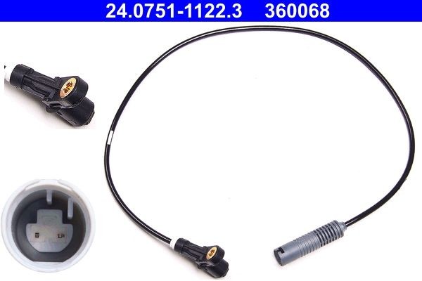 ABS wheel speed sensor ATE 780mm - 24.0751-1122.3