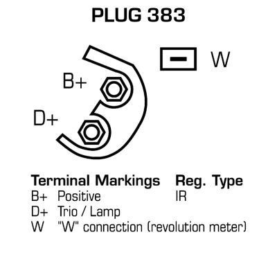 DELCO REMY DB1290 Alternators 12V, 90A, Plug383, Ø 55 mm, with integrated regulator, Remy Remanufactured