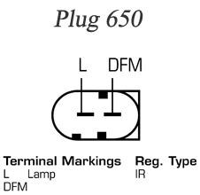DELCO REMY DB3070 Alternators 12V, 90A, Plug650, Ø 68 mm, with integrated regulator, Remy Remanufactured