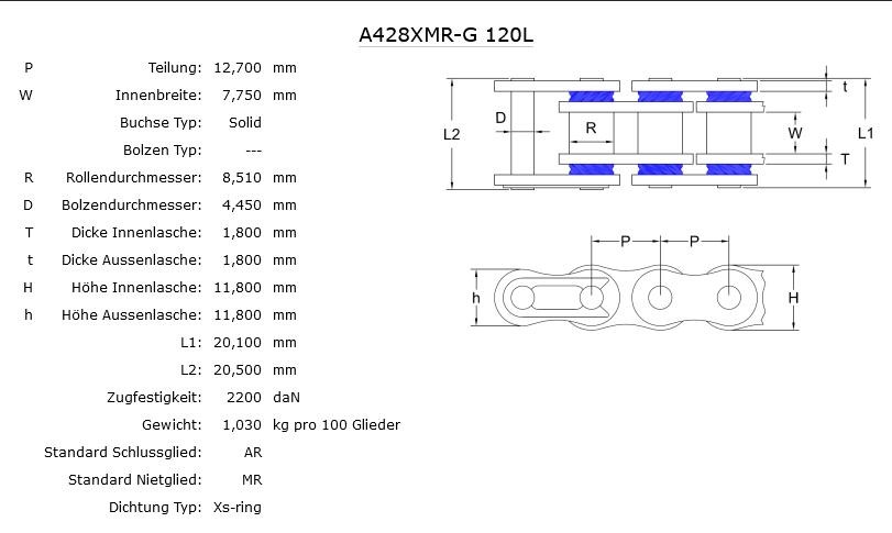 AFAM Chain A428XMR-G 140L